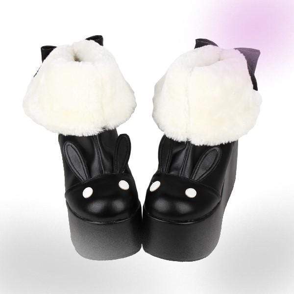 B&W Bunny Toe Shoes