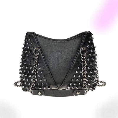 Chained Rivet Gothic Bag - XMAS