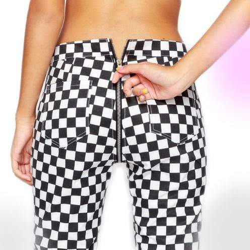 Checkered Life Zip Pants