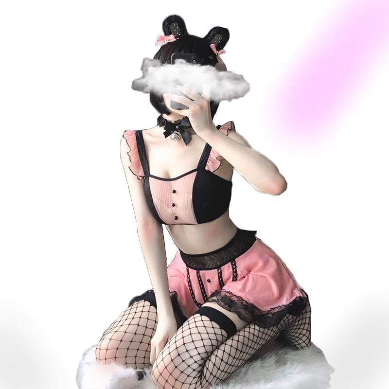 Classic Rosy Maid Cosplay Lingerie