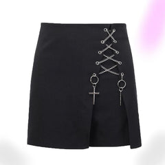 Cross High Waist Casual Shorts