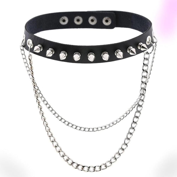 Emo Punk Chained Choker