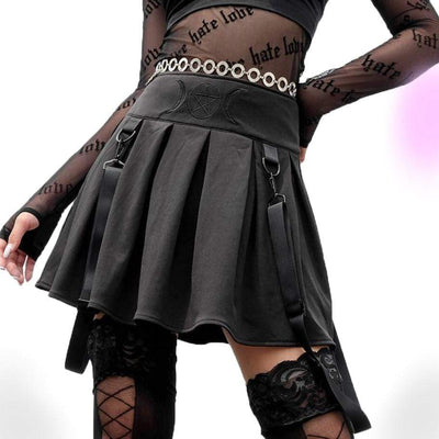 Evanora Pleated Skirt Gothic