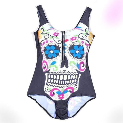 Floral Skull Swimsuit