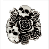 Flowered Skull Ring