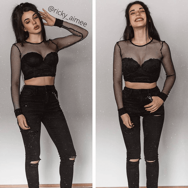 Ardat Lace Up Crop Top - XMAS