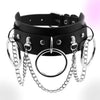 Gothic Chain & Rings Choker Necklace - BF