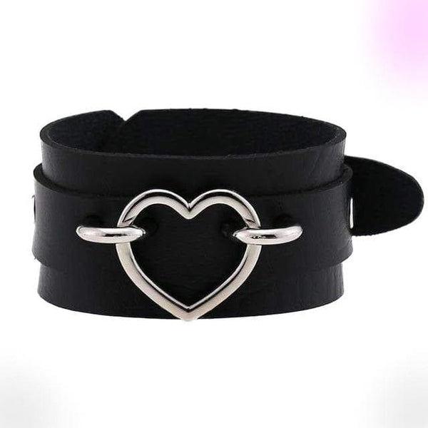 Gothic Locked Heart Bracelet