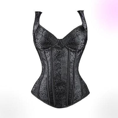 Gothic Hourglass Black Corset With Straps With Steel Bone Waist Trainer  Sexy Underbust Slimming Modeling Strap For Women, Plus Size Available X0823  From Yyysl_designer, $14.71
