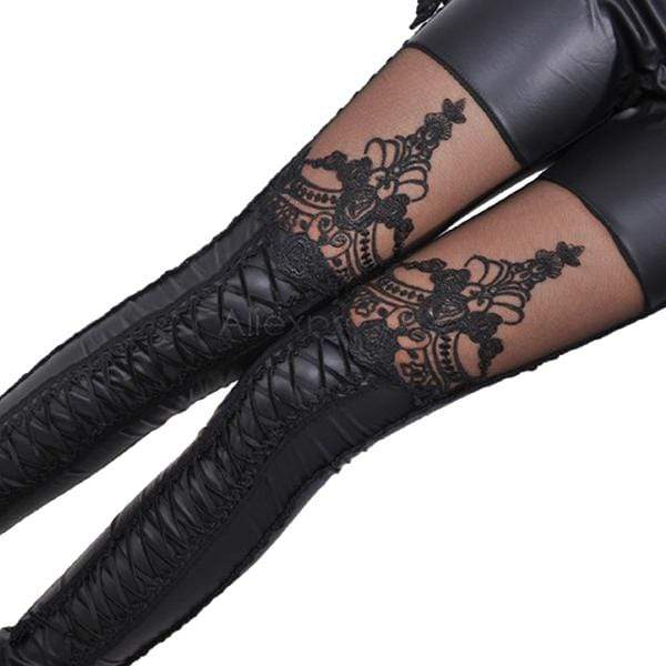 Gothic Victorian Lace Leggings - Gothic Babe Co