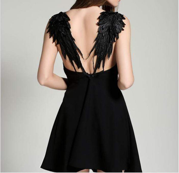 Drive You Wild Angel Mini Gothic Dress