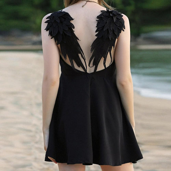 Drive You Wild Angel Mini Gothic Dress