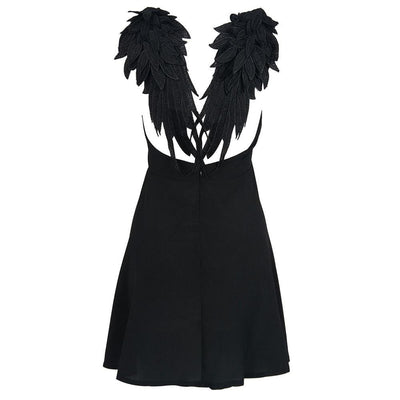 Drive You Wild Angel Mini Gothic Dress