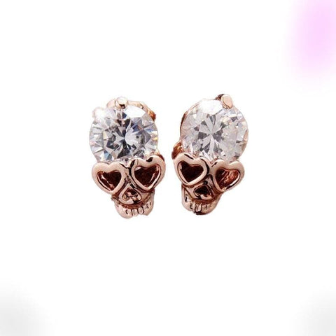 Heart Eye Skull Earring