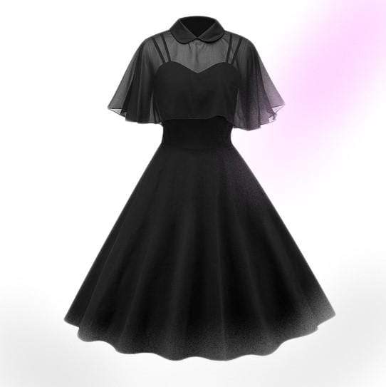 In The Dark Vintage Cape Dress