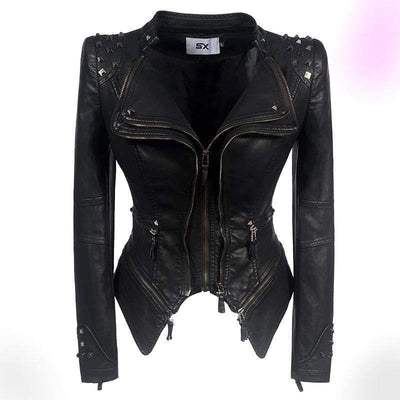 Jean Rider Faux Leather Jacket