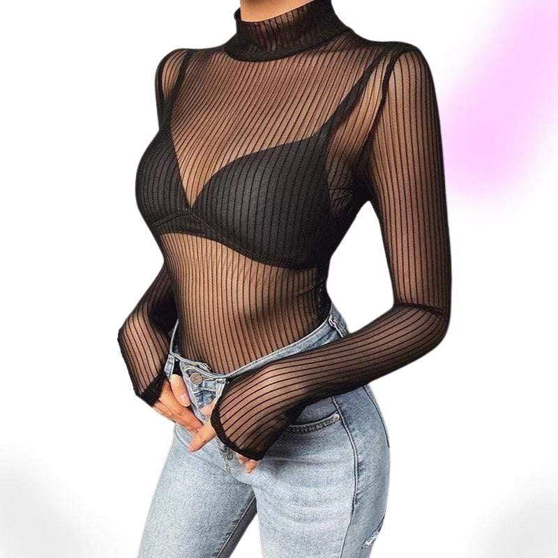 Midnight Pleaser Sexy Black Bodysuit