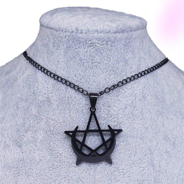 Moon Pentagram Gothic Necklace