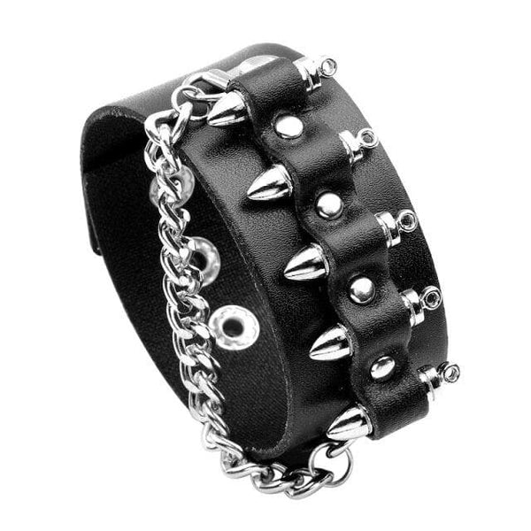 Holy Terror Leather Cuff Bracelet