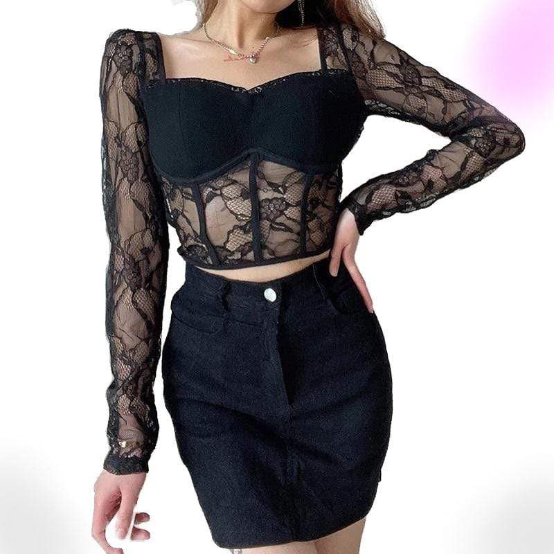 Retro Gothic Lace Shirt