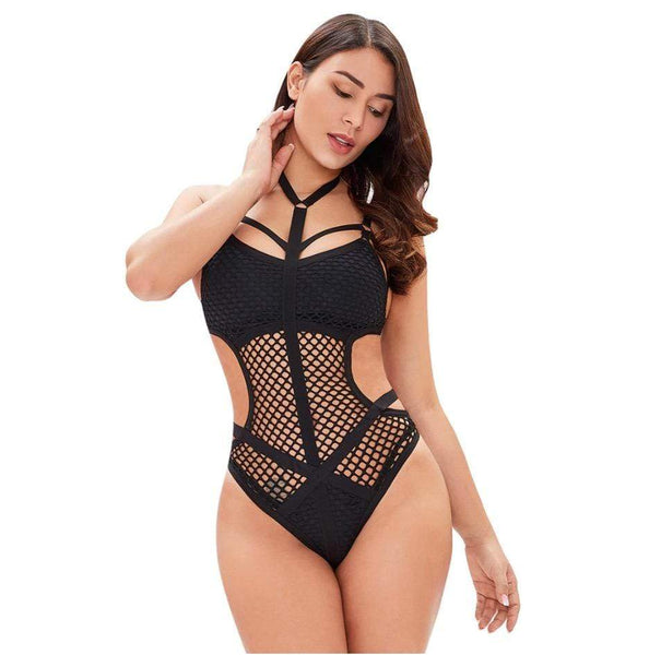 Sexy Fishnet Bondage Bodysuit - BF