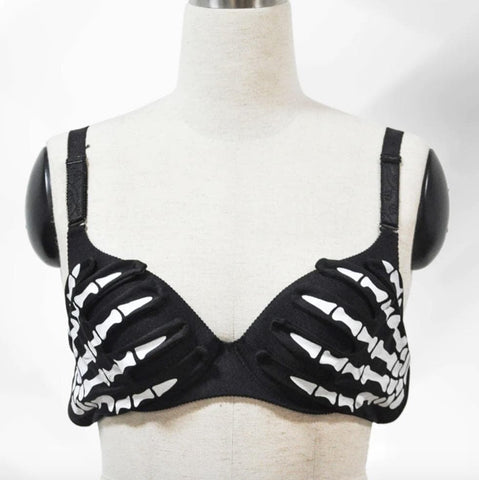 Sexy Push Up Skeleton Bra