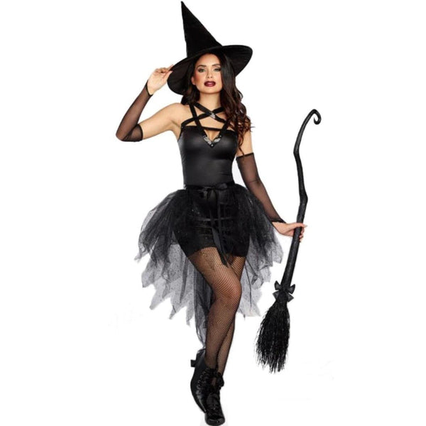 Sexy Witch Bodysuit Costume (Womens) Gothic Babe Co