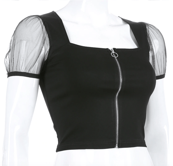 Acantha Sexy Black Crop Top