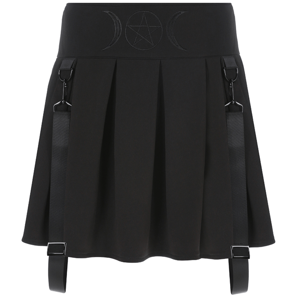 Evanora Pleated Skirt Gothic - Gothic Babe Co