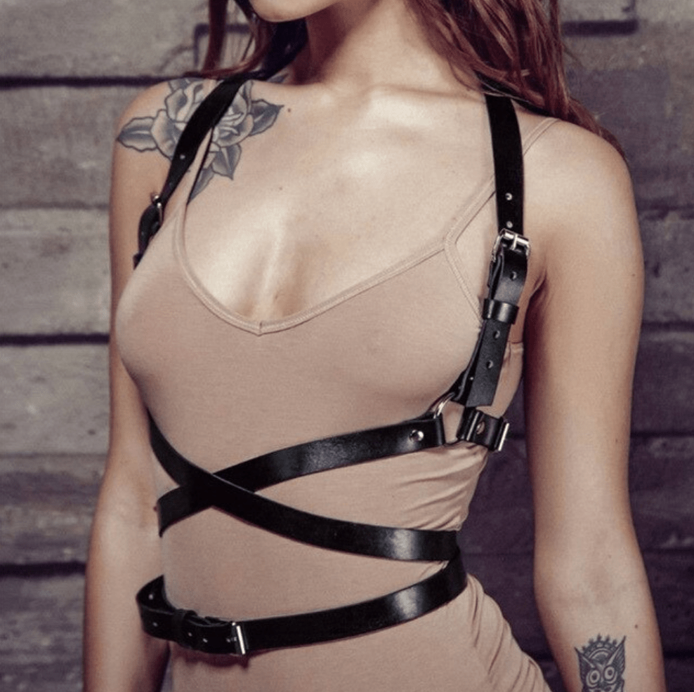 Goth Body Bondage Harness – Gothic Babe Co display picture 3