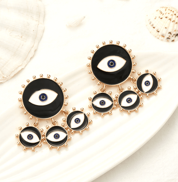 3 Evil Eyes Earring