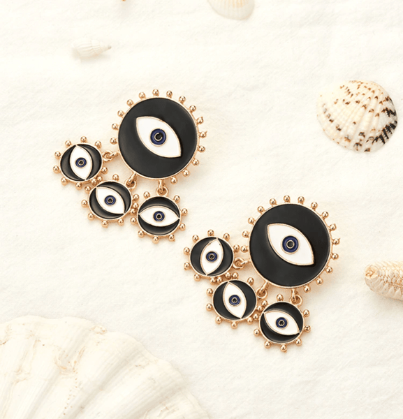 3 Evil Eyes Earring