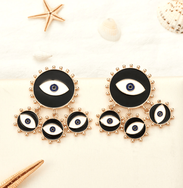 3 Evil Eyes Earring