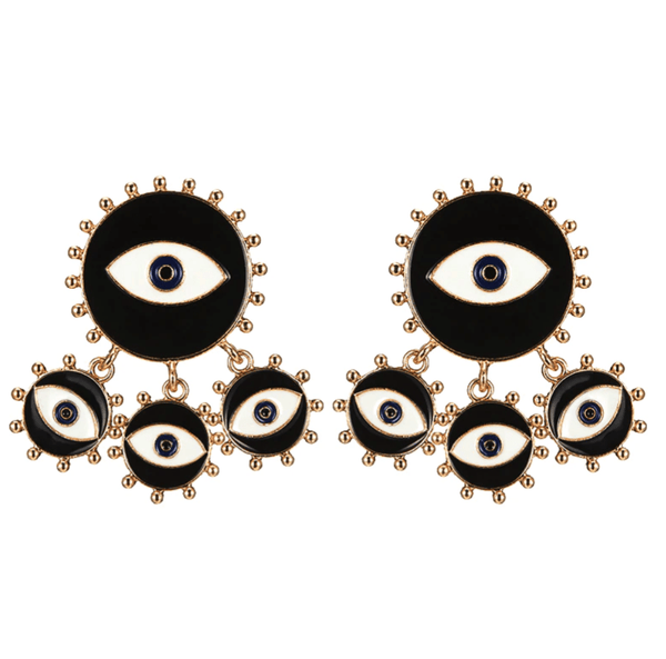 3 Evil Eyes Earring