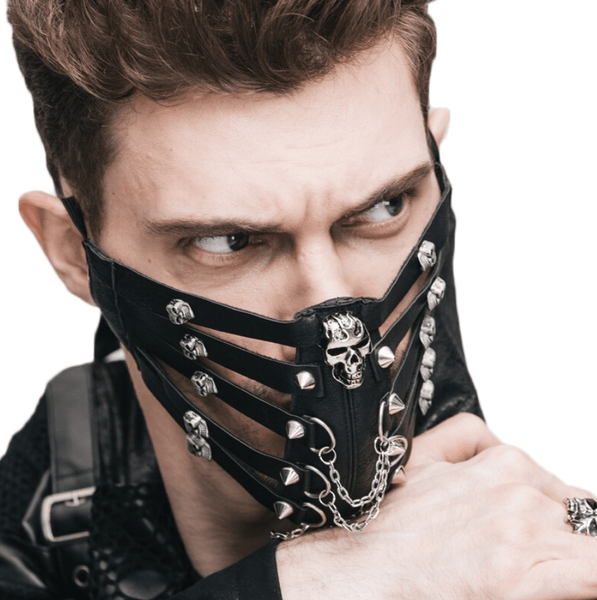 Skull Cage Leather Mask