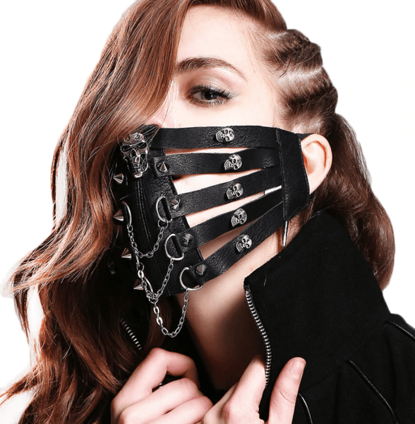 Skull Cage Leather Mask