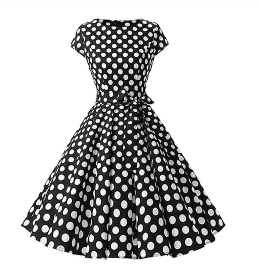 Airlia Polka Dots Dress - Gothic Babe Co