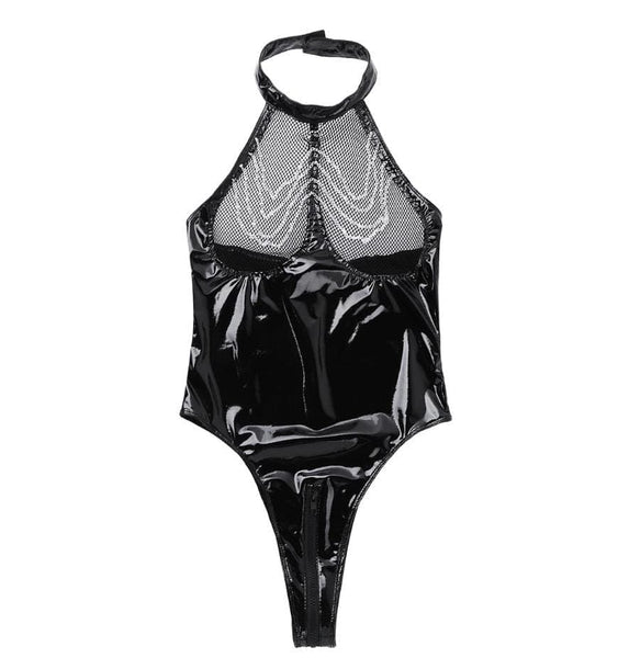 Disturbed Darlings Halter Bodysuit