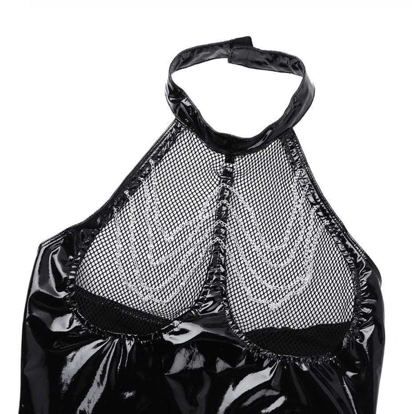 Disturbed Darlings Halter Bodysuit