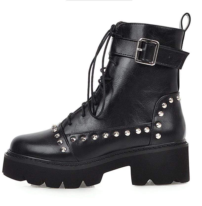 Journey Seeker Rivet Boots - Gothic Babe Co