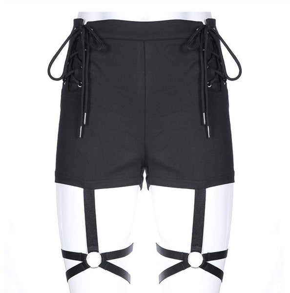 Criss Cross Punk Gothic Short