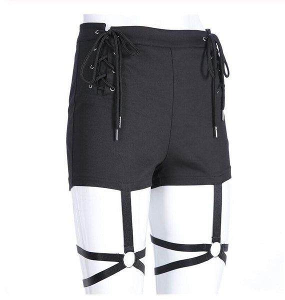 Criss Cross Punk Gothic Short
