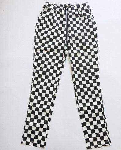 Checkered Life Zip Pants