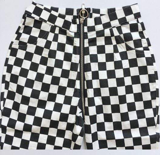 Checkered Life Zip Pants