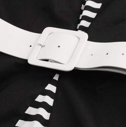 Patchwork Belt Vintage Dress Plus Size