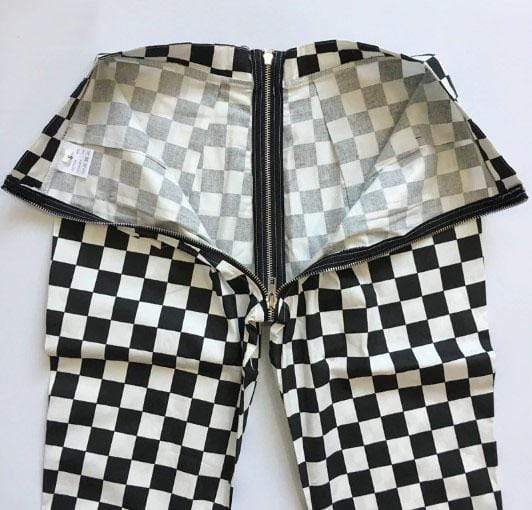 Checkered Life Zip Pants