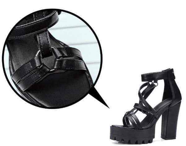 Rome Gladiator Gothic Sandals Platform