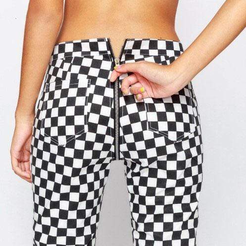 Checkered Life Zip Pants