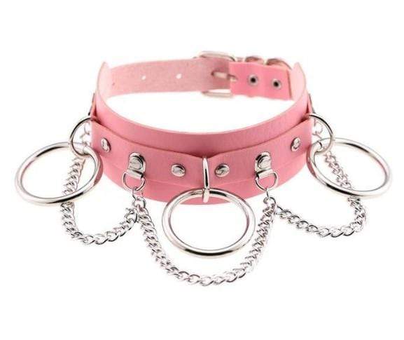 Gothic Chain & Rings Choker Necklace - Gothic Babe Co
