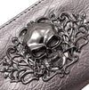 Metal Skull Pattern Leather Long Wallet